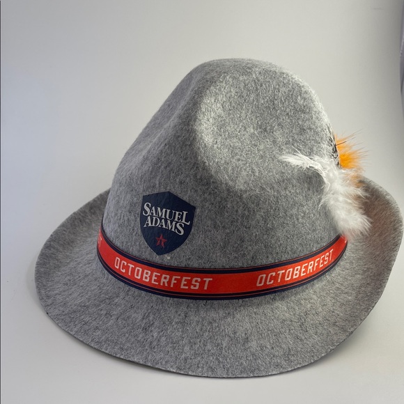 Oktoberfest Gray Hat with Orange Ribbon by Samuel Adam’s - Picture 1 of 11